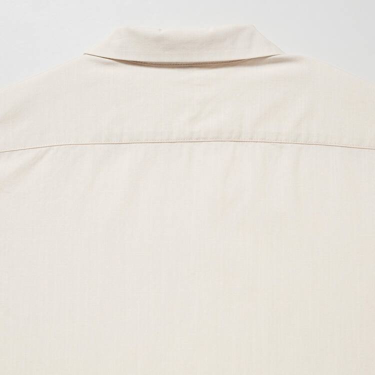 Uniqlo 100% Bavlnene Open Collar Kratke Sleeved Kosele Detske Béžové | UZJCWS-247