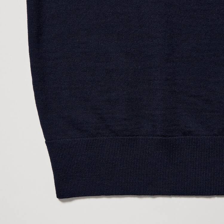 Uniqlo 100% Extra Fine Merino Collar Jumpers Panske Námornícka Modrá | IWLERG-289