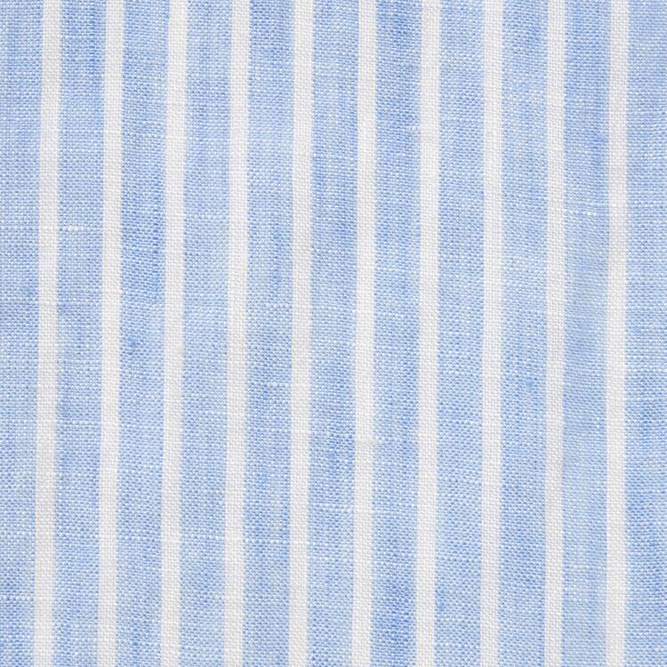 Uniqlo 100% Premium Linen Pruhované Long Sleeved Kosele Damske Svetlo Modre | UPBZHN-062