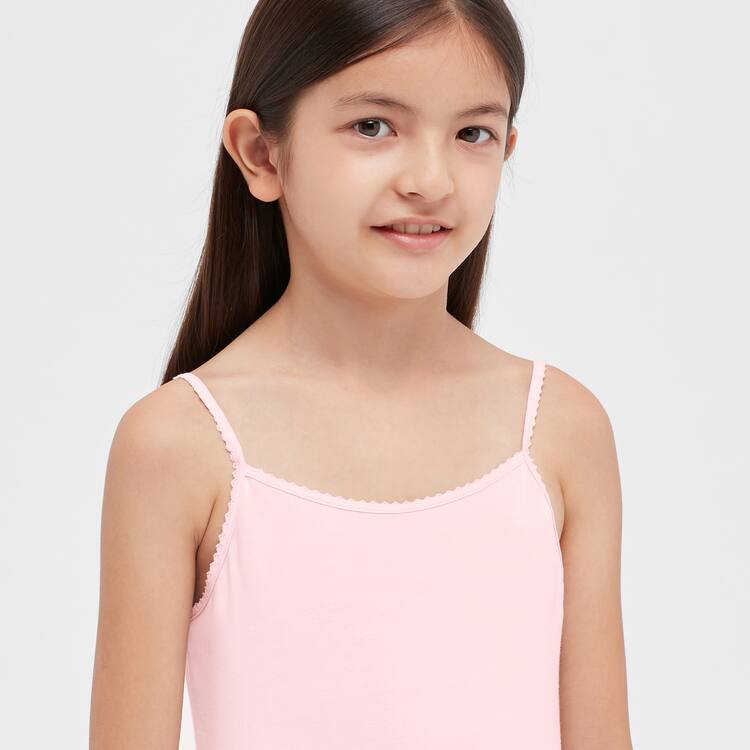 Uniqlo Airism Bavlnene Blend Camisole Topy Detske Ruzove | QEKLJO-742