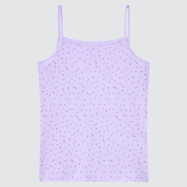 Uniqlo Airism Bavlnene Blend Printed Camisole Topy Detske Svetlo Nachový | YGFQHW-569