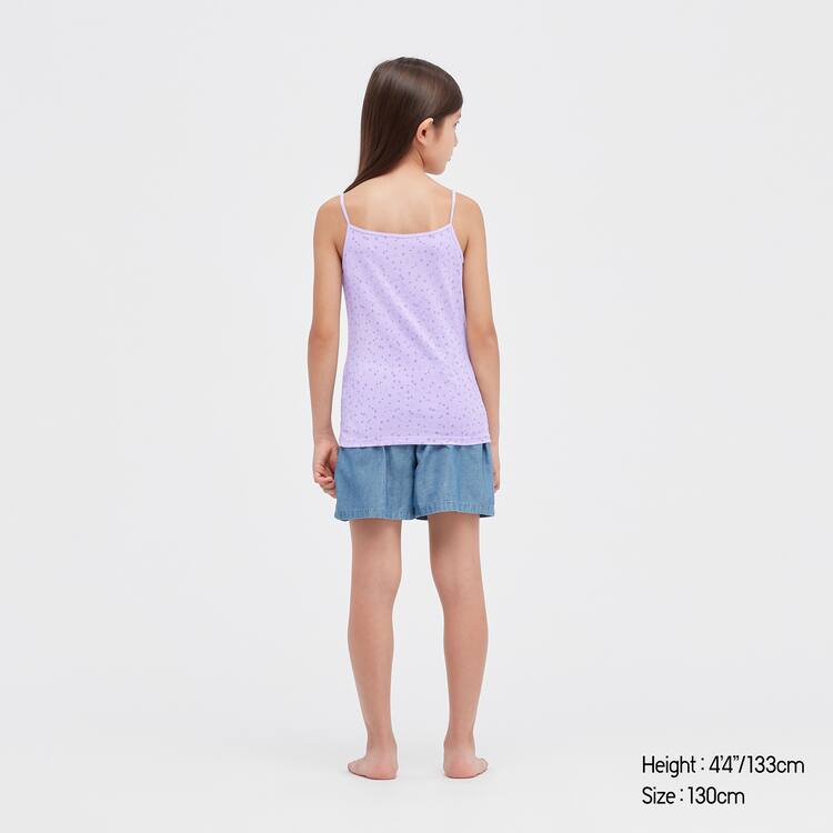Uniqlo Airism Bavlnene Blend Printed Camisole Topy Detske Svetlo Nachový | YGFQHW-569