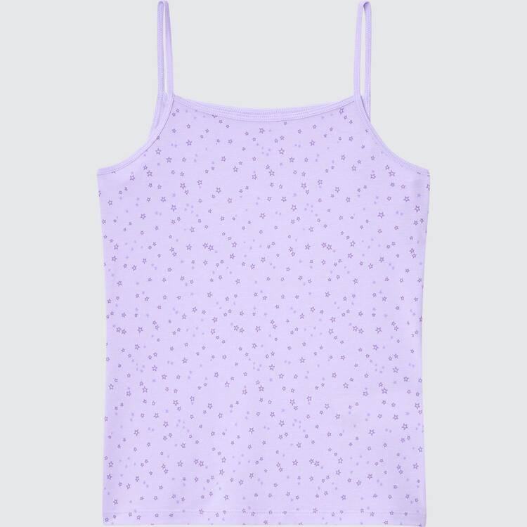 Uniqlo Airism Bavlnene Blend Printed Camisole Topy Detske Svetlo Nachový | YGFQHW-569