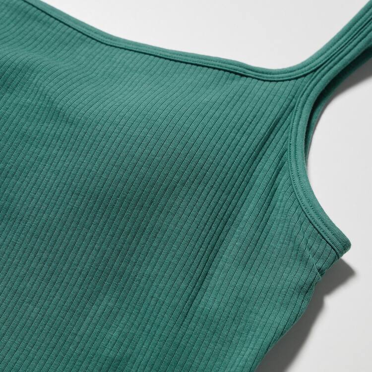 Uniqlo Airism Bavlnene Cropped Bez Rukavov Topy Damske Zelene | JAMTES-914