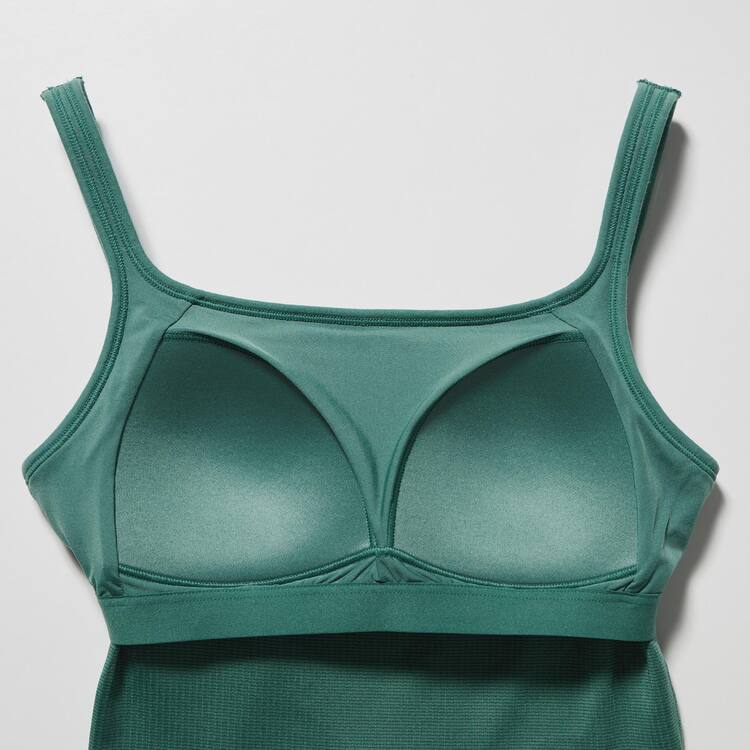 Uniqlo Airism Bavlnene Cropped Bez Rukavov Topy Damske Zelene | JAMTES-914