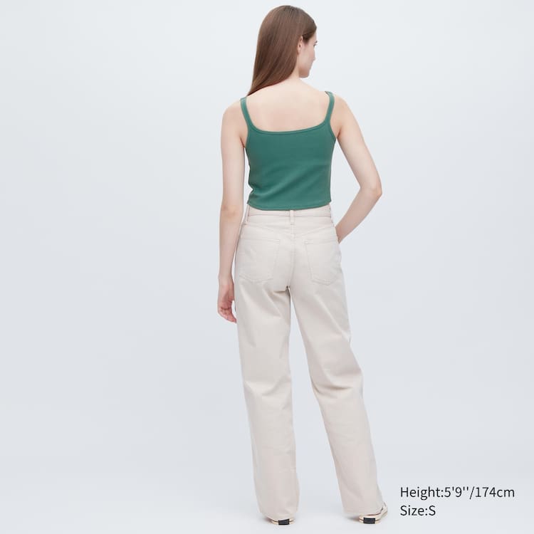 Uniqlo Airism Bavlnene Cropped Bez Rukavov Podprsenky Damske Zelene | KWSODM-806