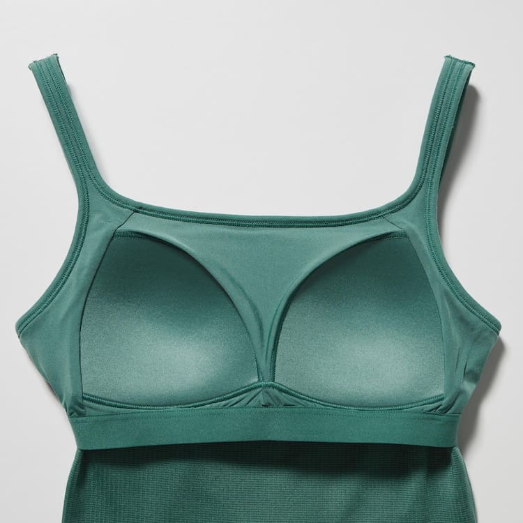 Uniqlo Airism Bavlnene Cropped Bez Rukavov Podprsenky Damske Zelene | KWSODM-806