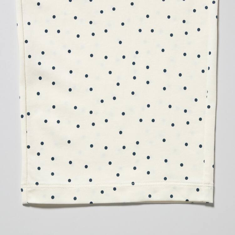 Uniqlo Airism Bavlnene Dotted Long Sleeved Loungewear Damske Biele | MVBKWR-930