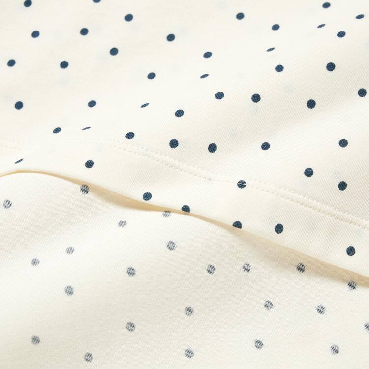 Uniqlo Airism Bavlnene Dotted Long Sleeved Loungewear Damske Biele | MVBKWR-930