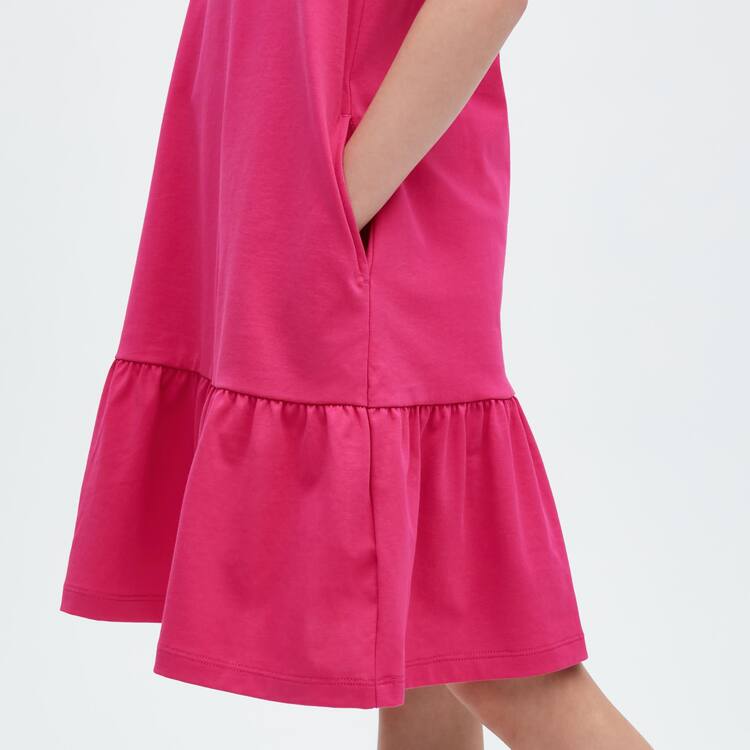 Uniqlo Airism Bavlnene Frill Bez Rukavov Saty Detske Ruzove | GESLMQ-701