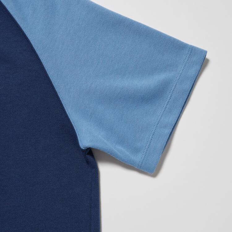 Uniqlo Airism Bavlnene Grafika Kratke Sleeved Tricko Detske Námornícka Modrá | AEGCYN-581