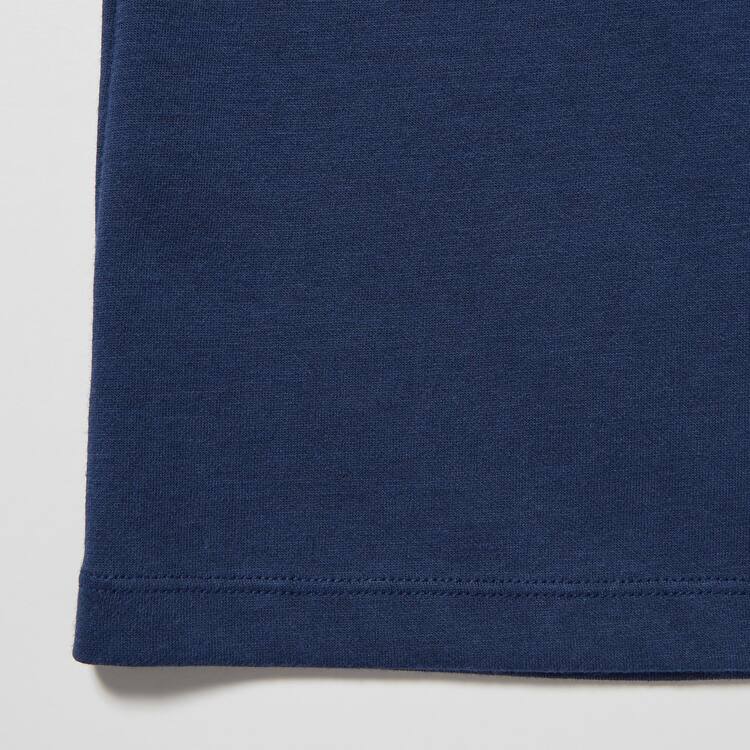 Uniqlo Airism Bavlnene Grafika Kratke Sleeved Tricko Detske Námornícka Modrá | AEGCYN-581