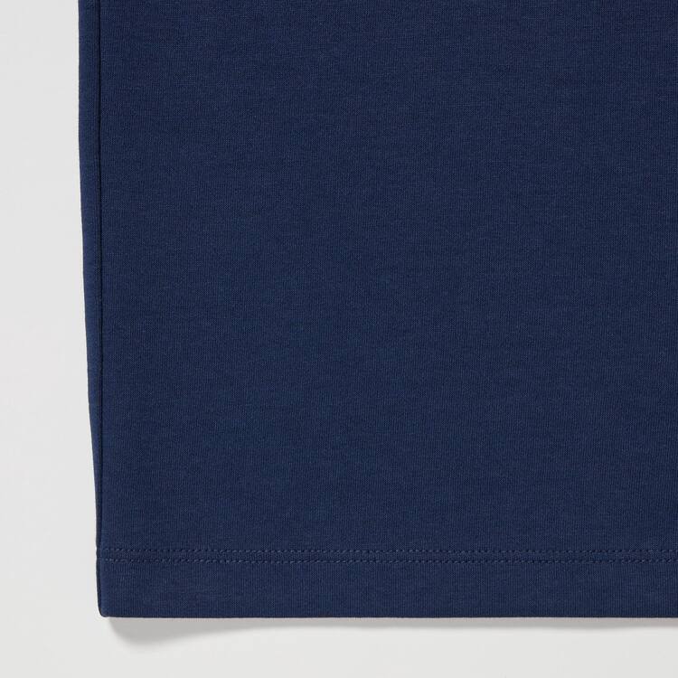 Uniqlo Airism Bavlnene Grafika Kratke Sleeved Tricko Detske Námornícka Modrá | OIYVXA-475