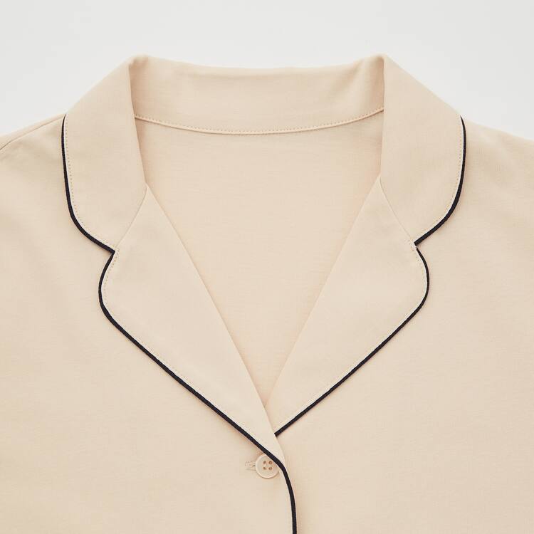 Uniqlo Airism Bavlnene Kratke Sleeved Loungewear Damske Béžové | TERJYH-045
