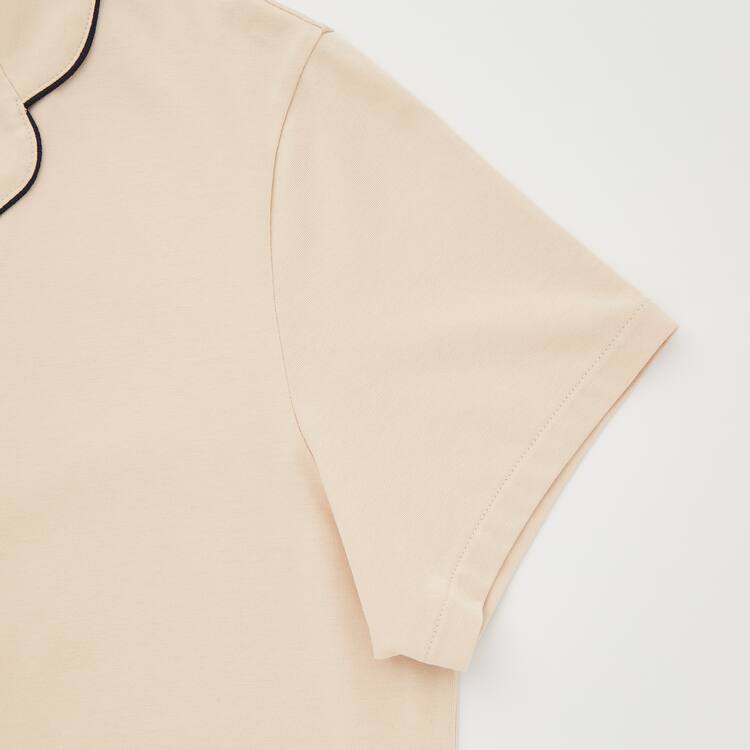 Uniqlo Airism Bavlnene Kratke Sleeved Loungewear Damske Béžové | TERJYH-045