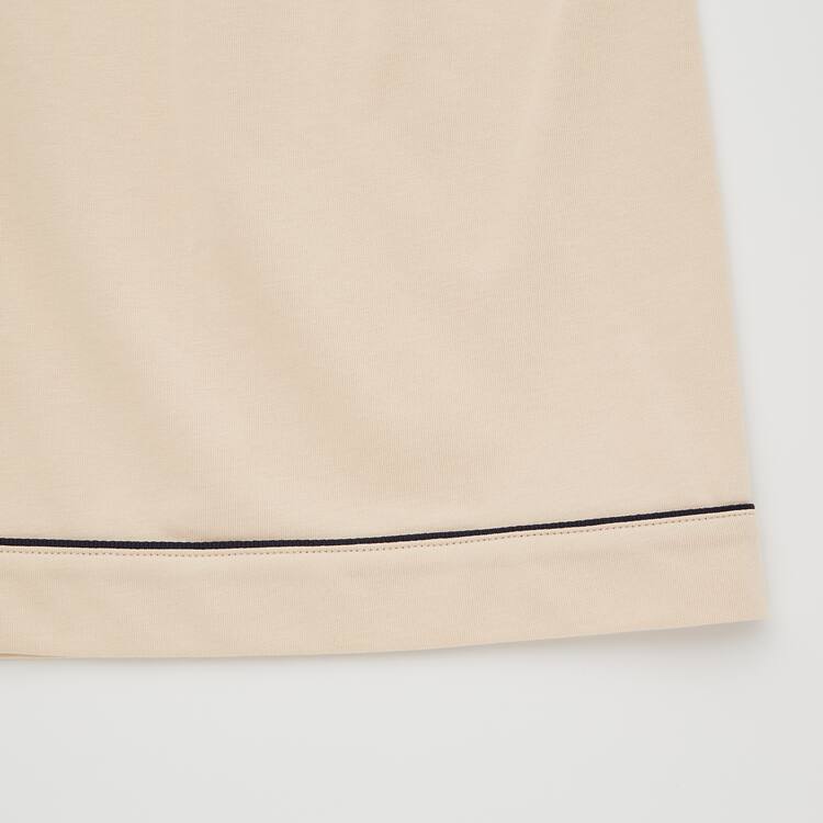 Uniqlo Airism Bavlnene Kratke Sleeved Loungewear Damske Béžové | TERJYH-045