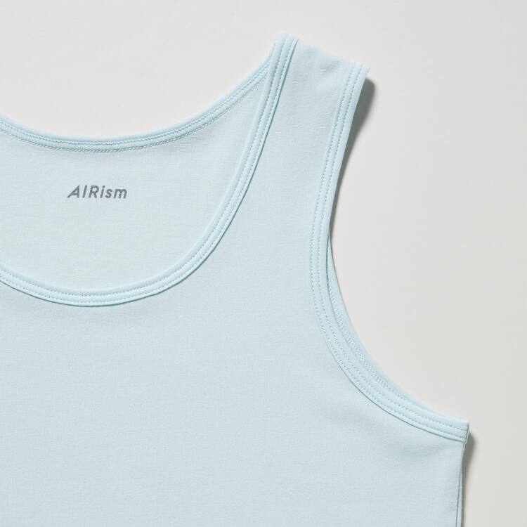 Uniqlo Airism Bavlnene Topy Detske Svetlo Zelene | QJPZSD-127