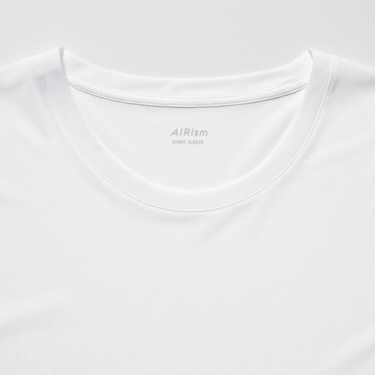 Uniqlo Airism Dry-ex Mesh Crew Neck Kratke Sleeved Tricko Panske Biele | CTGEHW-702