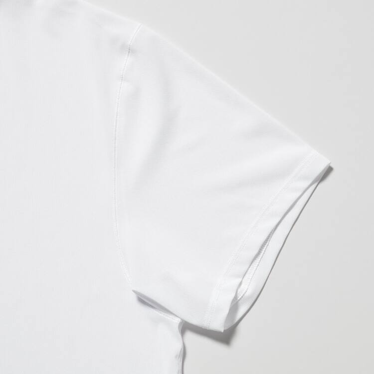 Uniqlo Airism Dry-ex Mesh Crew Neck Kratke Sleeved Tricko Panske Biele | CTGEHW-702