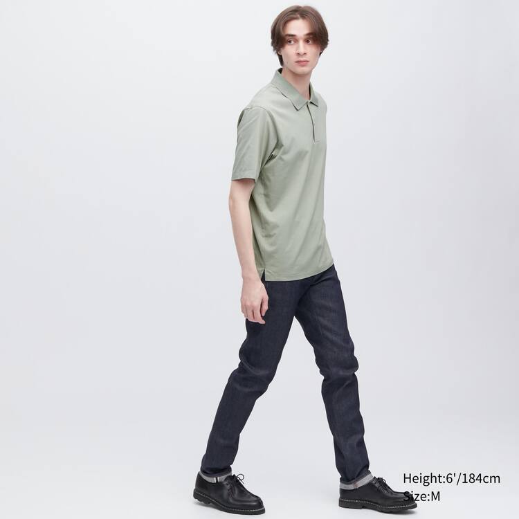 Uniqlo Airism Kratke Sleeve Polokosele Panske Zelene | JRVMCQ-156