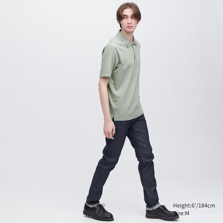 Uniqlo Airism Kratke Sleeve Polokosele Panske Zelene | ZQXDFC-754