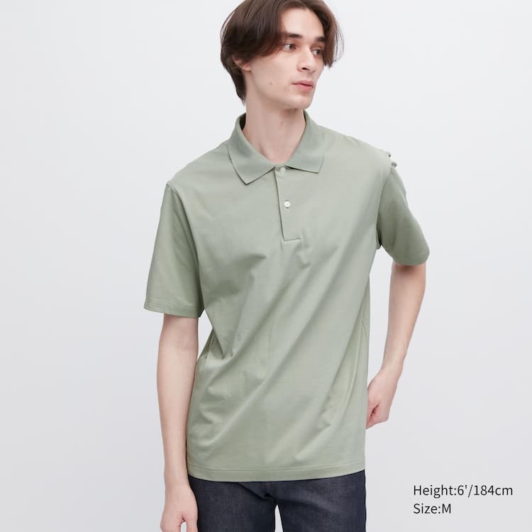 Uniqlo Airism Kratke Sleeve Polokosele Panske Zelene | ZQXDFC-754