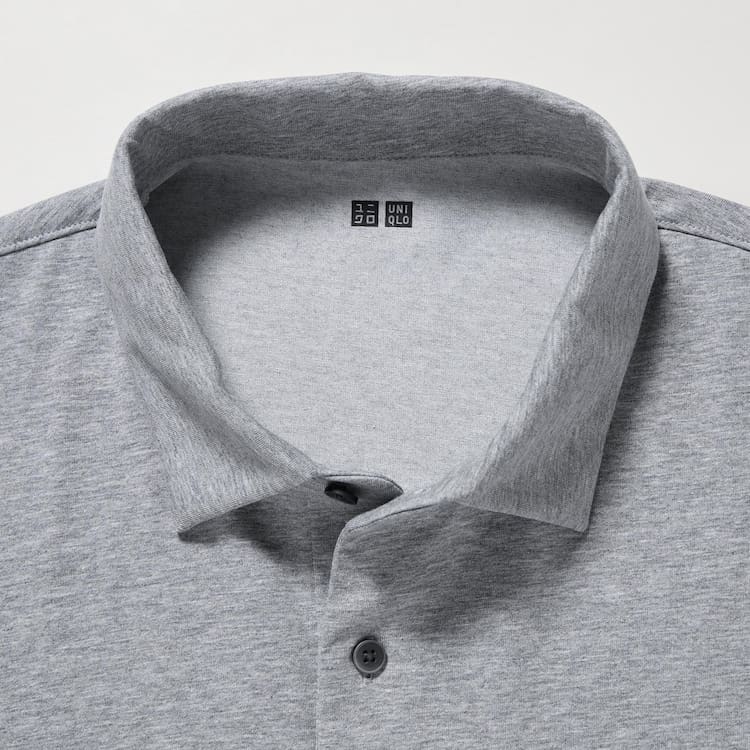 Uniqlo Airism Long Sleeve Polokosele Panske Siva | YQXUHV-826
