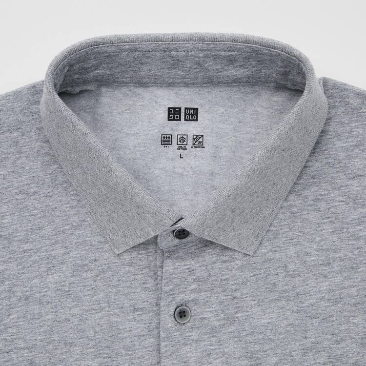 Uniqlo Airism Long Sleeved Polokosele Panske Siva | MEHBWI-903