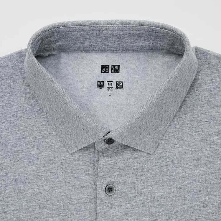 Uniqlo Airism Long Sleeved Polokosele Panske Siva | VWXECJ-491