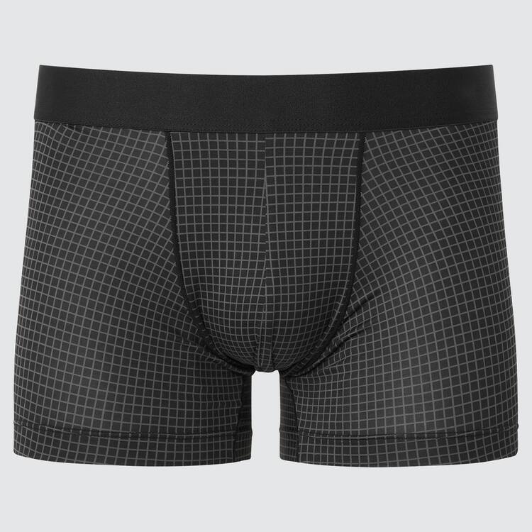 Uniqlo Airism Low Rise Checked Boxers Spodne Pradlo Panske Čierne | JYDZIN-125