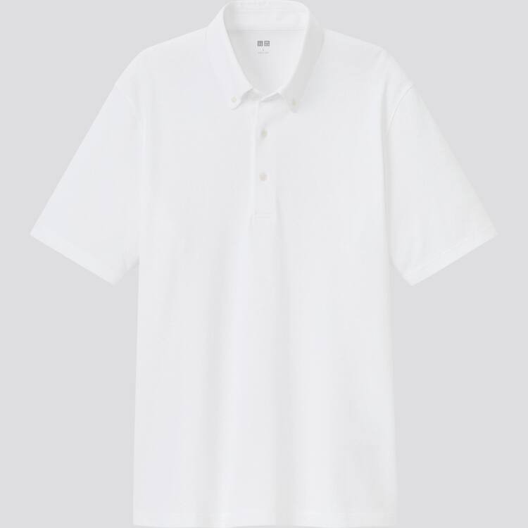 Uniqlo Airism Piqué (2021 Season) Polokosele Panske Biele | RWNZJQ-790
