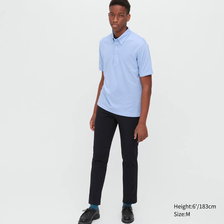 Uniqlo Airism Piqué Polokosele Panske Svetlo Modre | CKLQFP-697