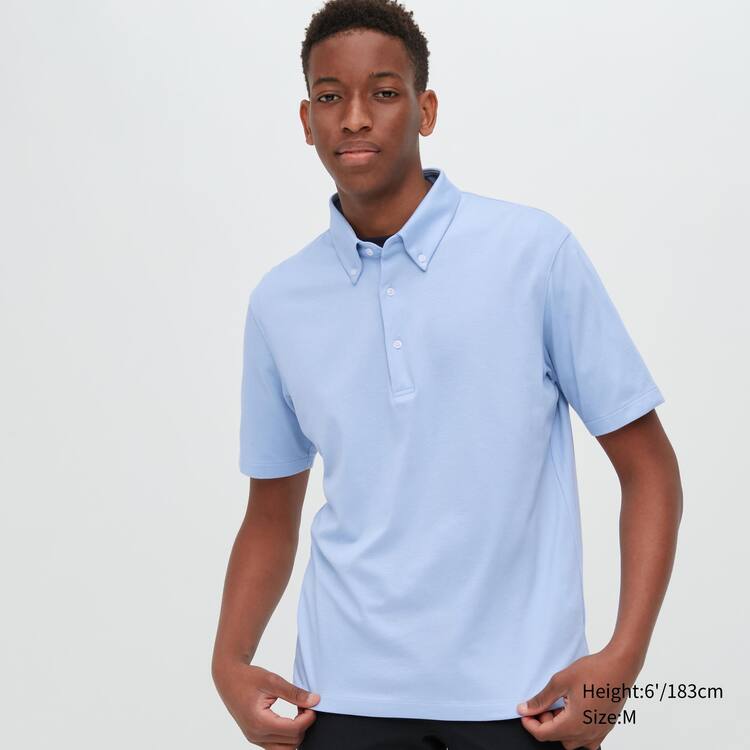Uniqlo Airism Piqué Polokosele Panske Svetlo Modre | CKLQFP-697
