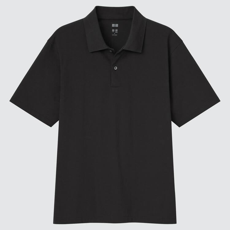 Uniqlo Airism Polokosele Panske Čierne | YVDUTI-456