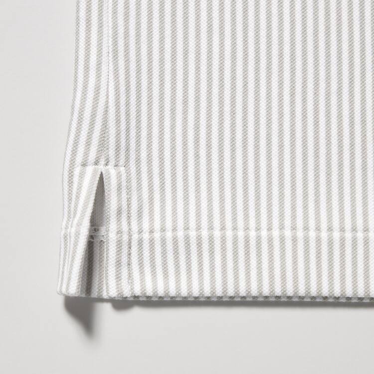 Uniqlo Airism Pruhované (Button-down Collar) Tricko Panske Siva | ATHCYS-243