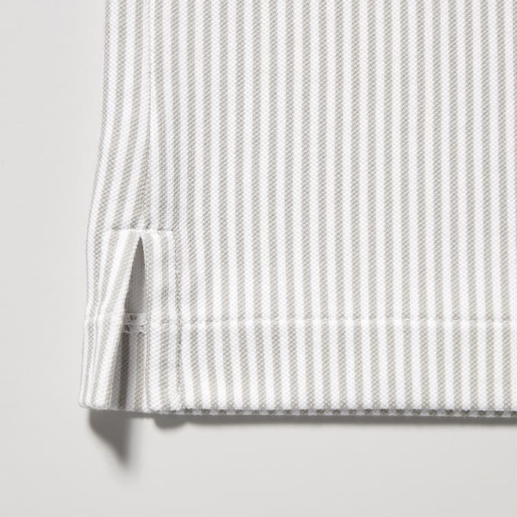 Uniqlo Airism Pruhované (Button-down Collar) Polokosele Panske Siva | HJSOVE-693