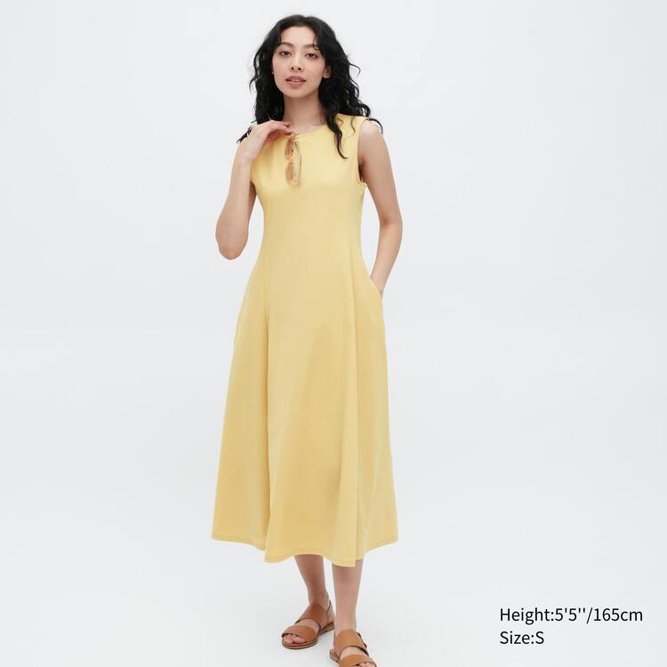 Uniqlo Airism Ultra Stretch Bez Rukavov Saty Damske Žlté | QGYEZN-528