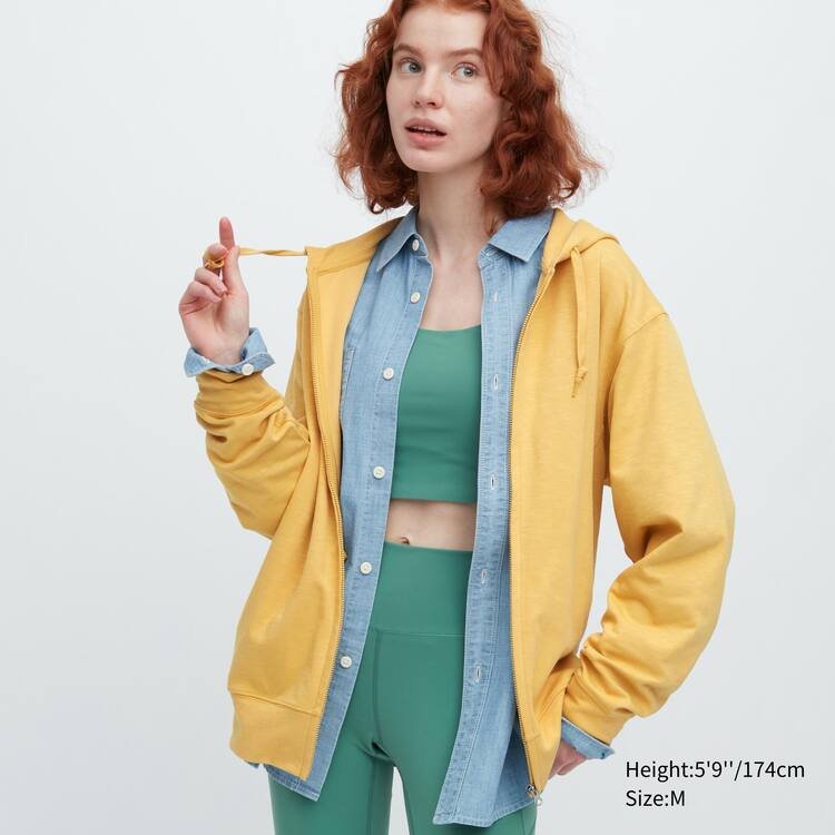 Uniqlo Airism Uv Protection Zipped Mikiny S Kapucňou Panske Žlté | EZQXIJ-539