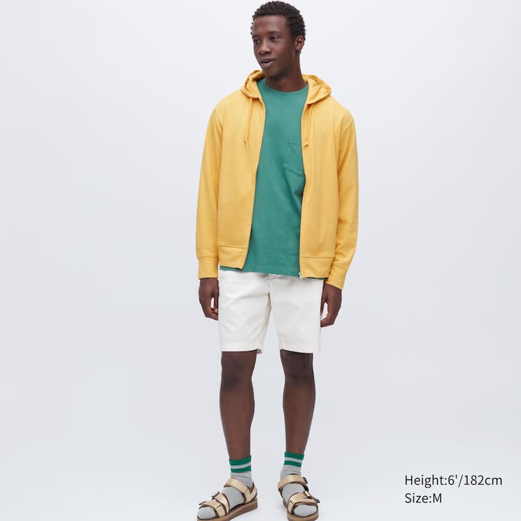 Uniqlo Airism Uv Protection Zipped Mikiny S Kapucňou Panske Žlté | EZQXIJ-539