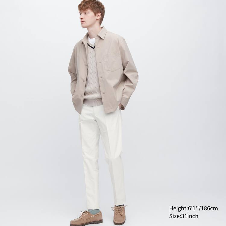 Uniqlo Airsense Ultra Light Bavlnene-like (Long) Nohavice Panske Biele | HBUQNW-385