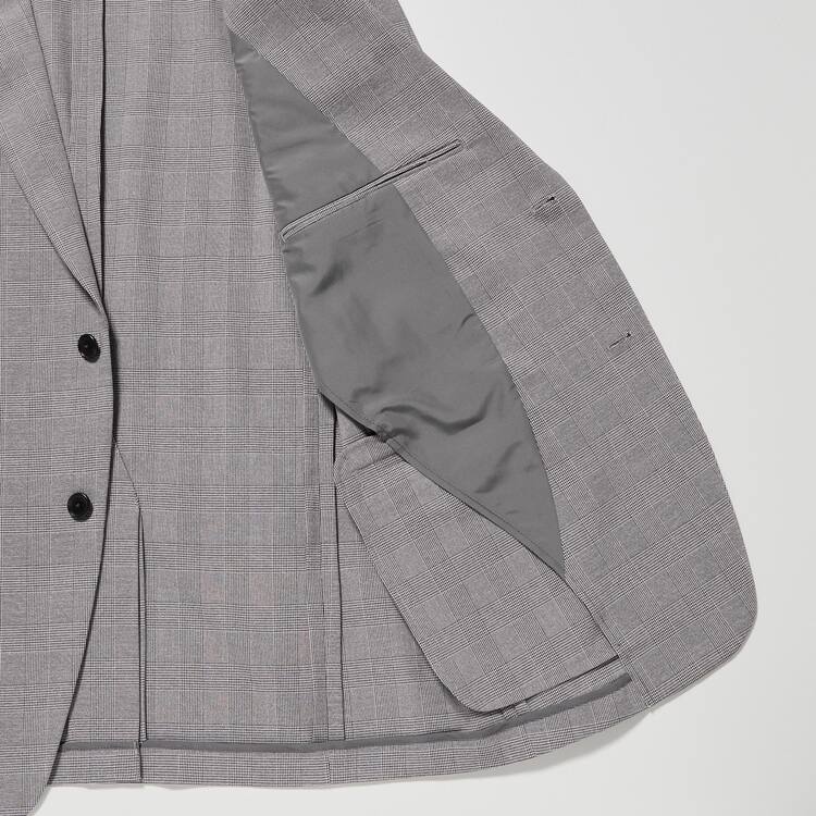 Uniqlo Airsense Ultra Light Glen Checked Bundy Panske Siva | OHRVAQ-492