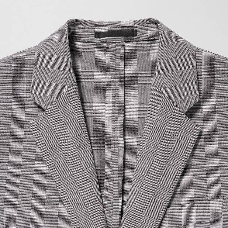 Uniqlo Airsense Ultra Light Glen Checked Bundy Panske Siva | OHRVAQ-492