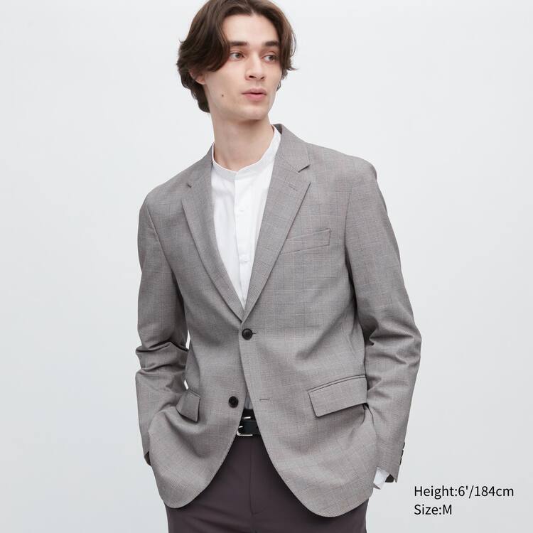 Uniqlo Airsense Ultra Light Glen Checked Bundy Panske Siva | OHRVAQ-492