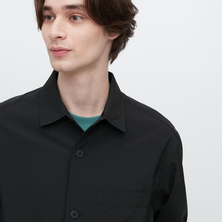 Uniqlo Airsense Ultra Light Overshirt Panske Čierne | YJFLDG-948