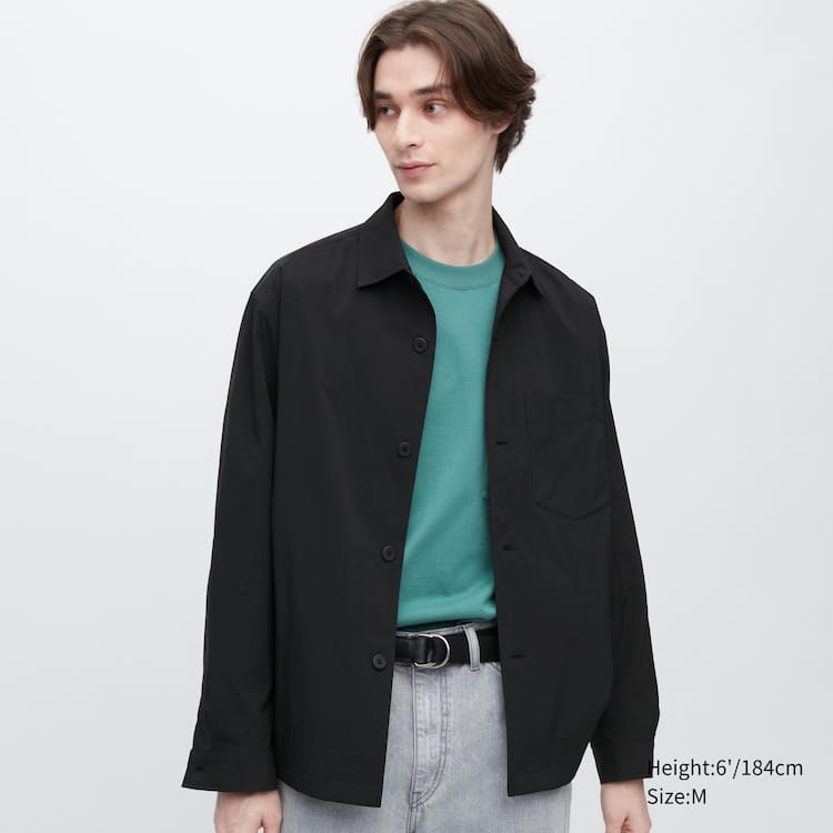 Uniqlo Airsense Ultra Light Overshirt Panske Čierne | YJFLDG-948