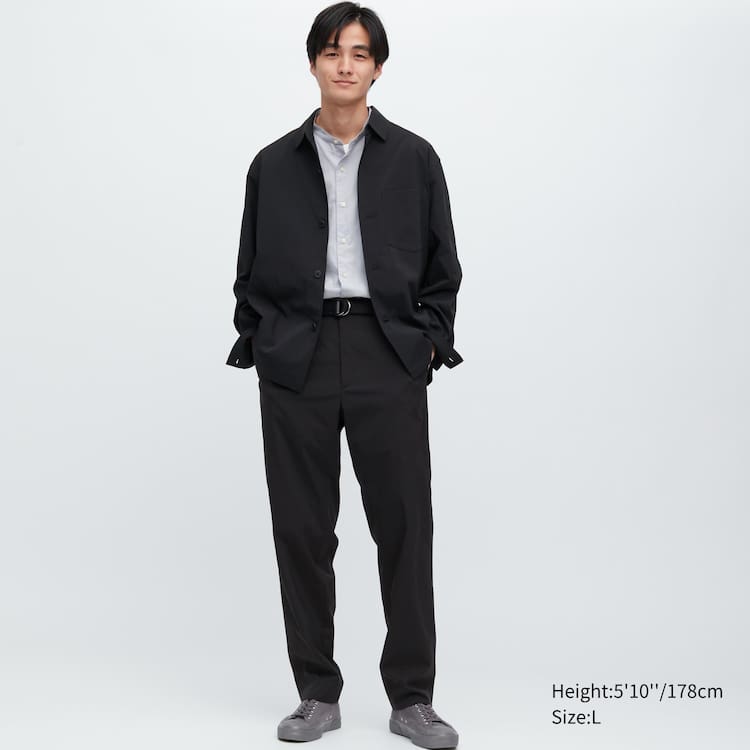 Uniqlo Airsense Ultra Light Relaxed Fit Obleky Panske Čierne | JOWVEM-642