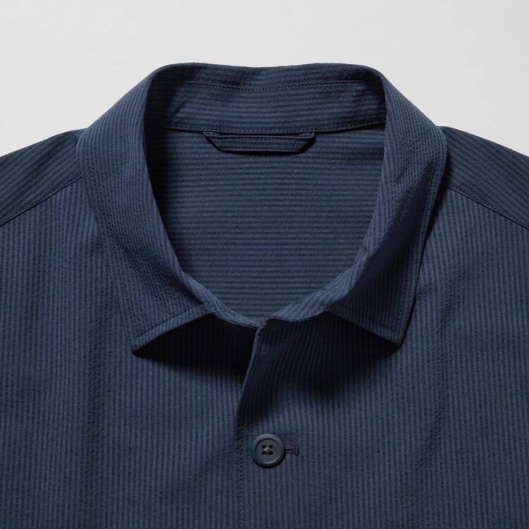 Uniqlo Airsense Ultra Light Seersucker Bundy Panske Modre | ODXYLB-543