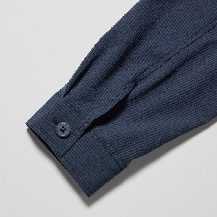 Uniqlo Airsense Ultra Light Seersucker Bundy Panske Modre | ODXYLB-543