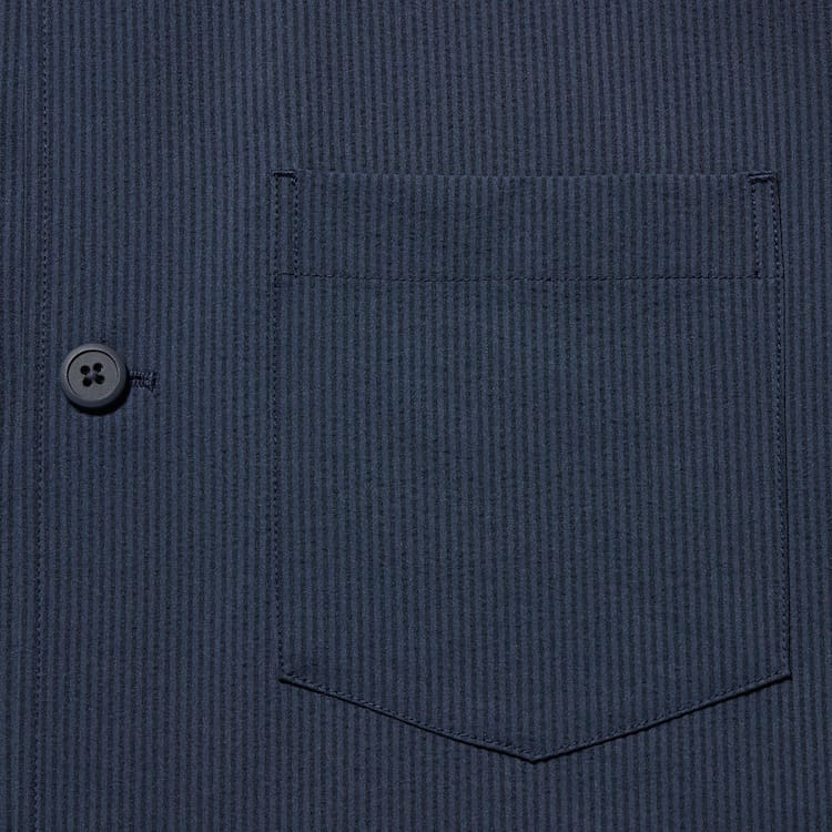 Uniqlo Airsense Ultra Light Seersucker Overshirt Panske Modre | CNIYWJ-340