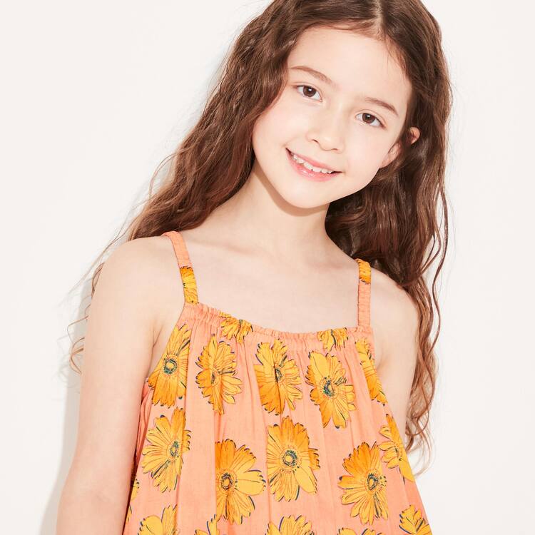Uniqlo Andy Warhol Flowers Podkategória Ut Camisole Saty Detske Svetlo Oranžové | APCNHF-125